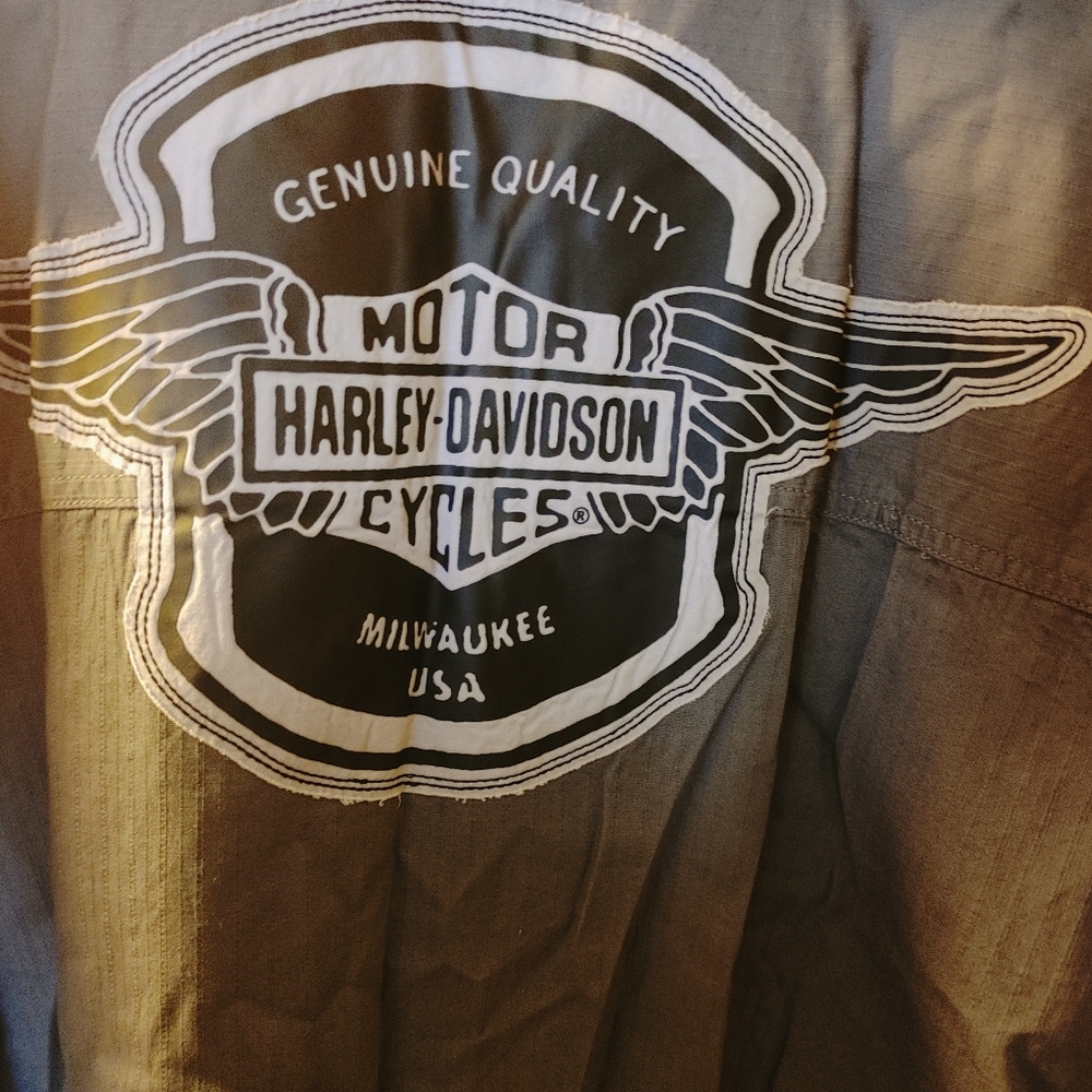 M ens Harley Dress Shirt Short Sleeves
